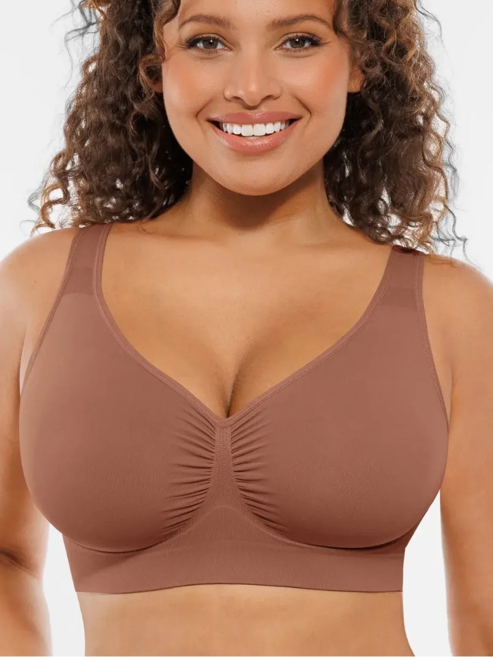 Wireless Comfort Bra in Mocha — Smooth Everyday Support